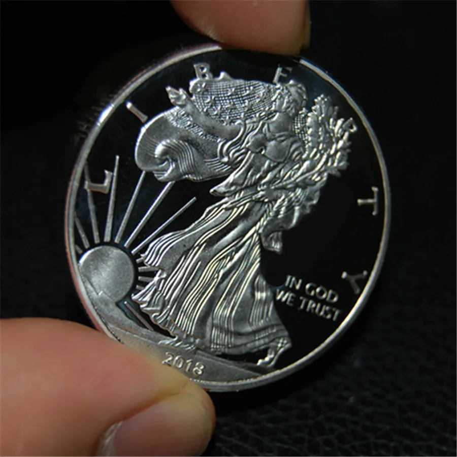 Бесплатная доставка 2 шт./лот 2018 1 oz серебро American Eagle для монет с зеркальным