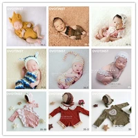 dvotinst newborn baby photography props lace crochet knit hatromper fotografia accessories infant toddler studio shooting photo