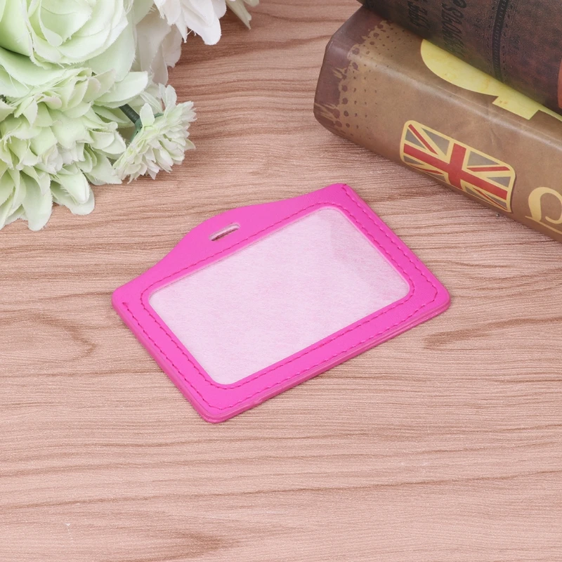 

1PC ID Window Business Work Card ID Badge Holder Case Badge Horizontal Type