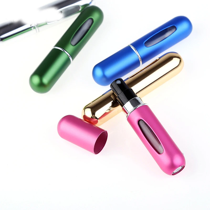 5ml mini type Fillable self-pump Fill the perfume bottle at bottom Portable Empty by airplane spray BQ217 |