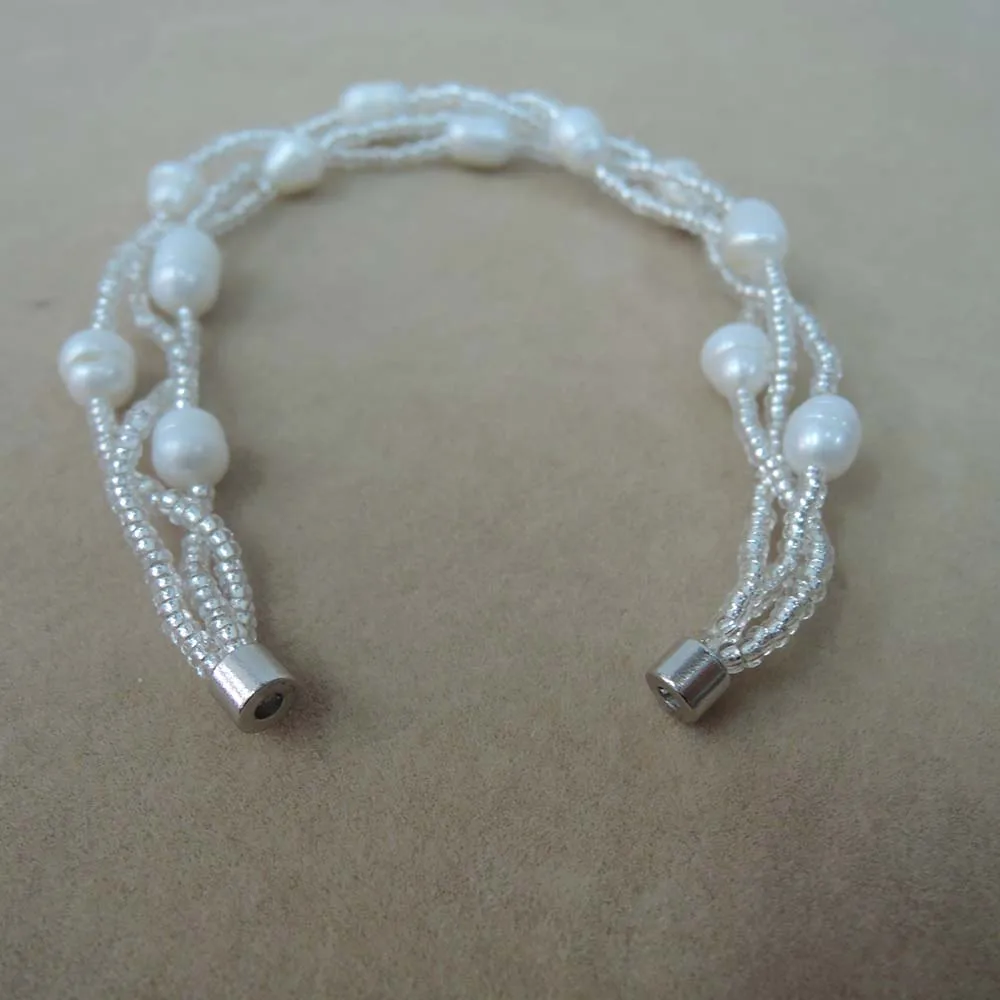 100% натуральный браслет из пресноводного жемчуга с магнитным замком|pearl bracelet|bracelet