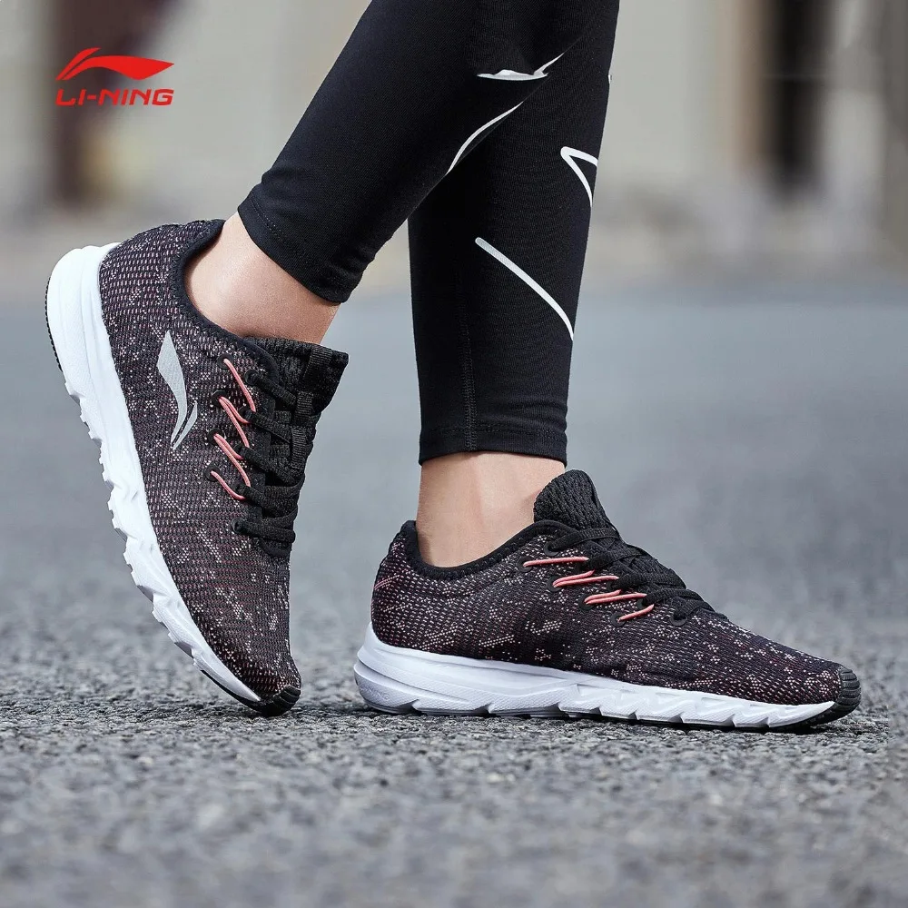 Li-Ning/Женская обувь для бега EZ; обувь для бега; светильник; дышащая подкладка; нескользящая спортивная обувь; удобные кроссовки; ARBN026 SAMJ18