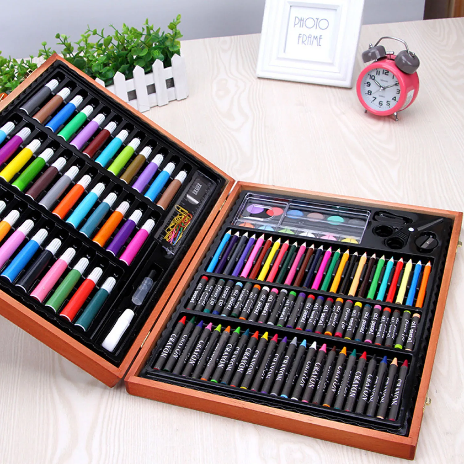 

150pcs/Lot Painting Pencil Kit Water Colored Marker Pen Crayon Pastel Sketching Paint Brush Children Kids Drawing Tool Supplies