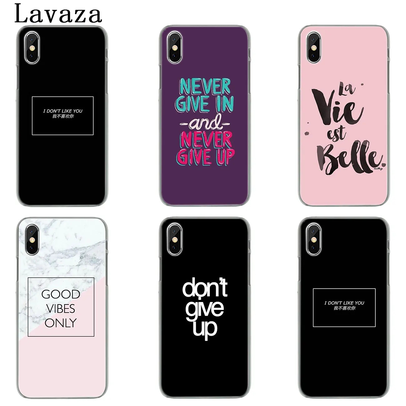 Lavaza пословица фраза девиз Good Vibes Только любовь Жесткий чехол для телефона iPhone XR X XS