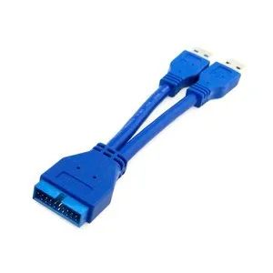 

CY Chenyang 20pin Header to 2 USB A Type Male Internal to External USB 3.0 Adapter 2 Ports
