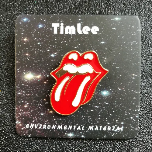Tongue card packing Timlee X189, панк стиль, масляная капля, металл, красная помада, брошь-язык, шпильки, кнопка, заколки, украшение для джинсовой сумки, подарок - Окраска металла: Tongue card packing
