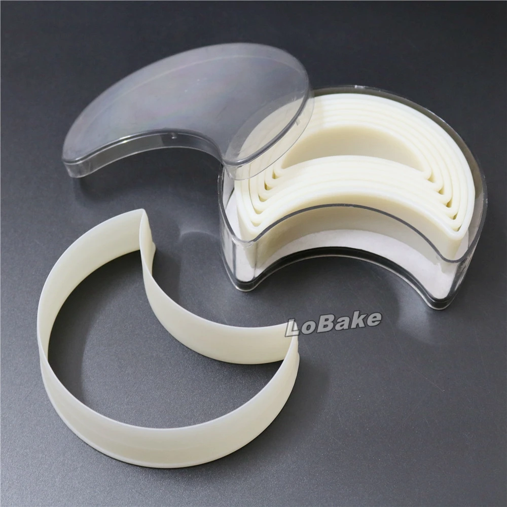 

(7pcs/set) Flat Edge Half-moon shape molds Round Shape Cake decoracao decoration Cookies Cutter for bakeware kitchen gadgets