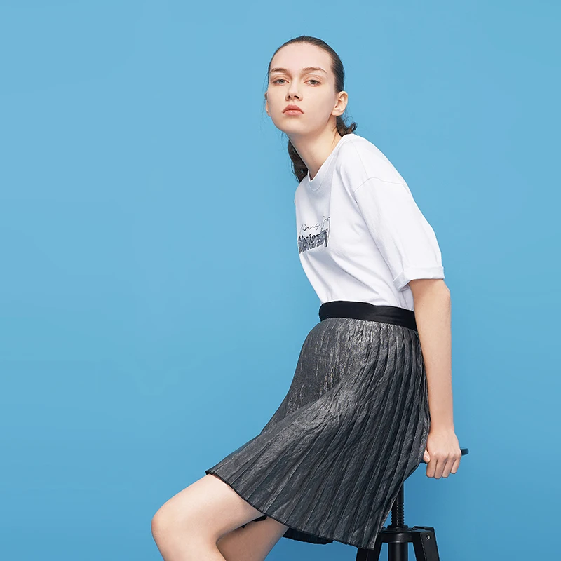 Toyouth 2018 Лето Для женщин Корейский Chic футболка хлопок Письмо печати свободная с