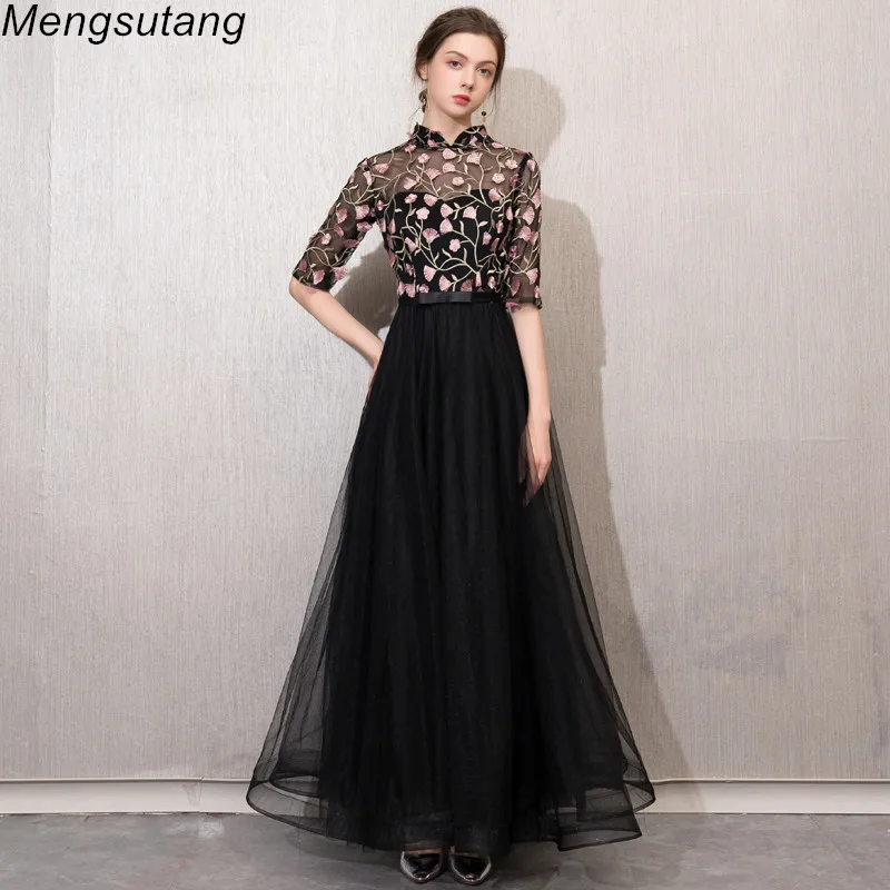 Robe de soiree Новое Элегантное тонкое платье с круглым вырезом vestido festa размера плюс