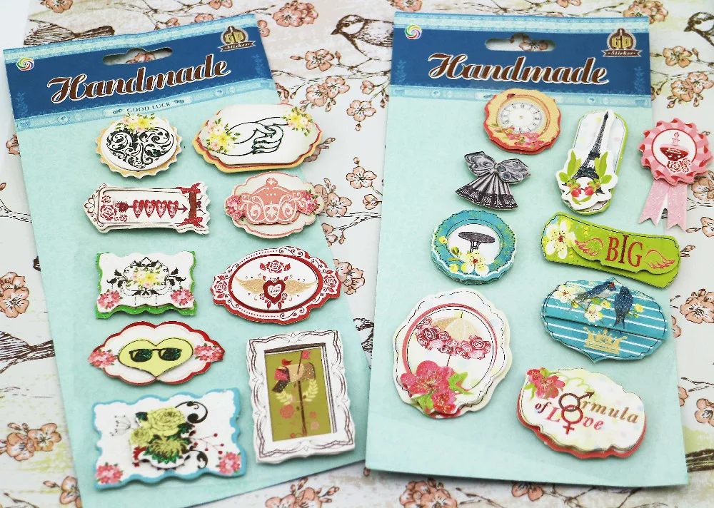 3D фотоэлемент для самостоятельного изготовления карт высечка винтажная бумага 6