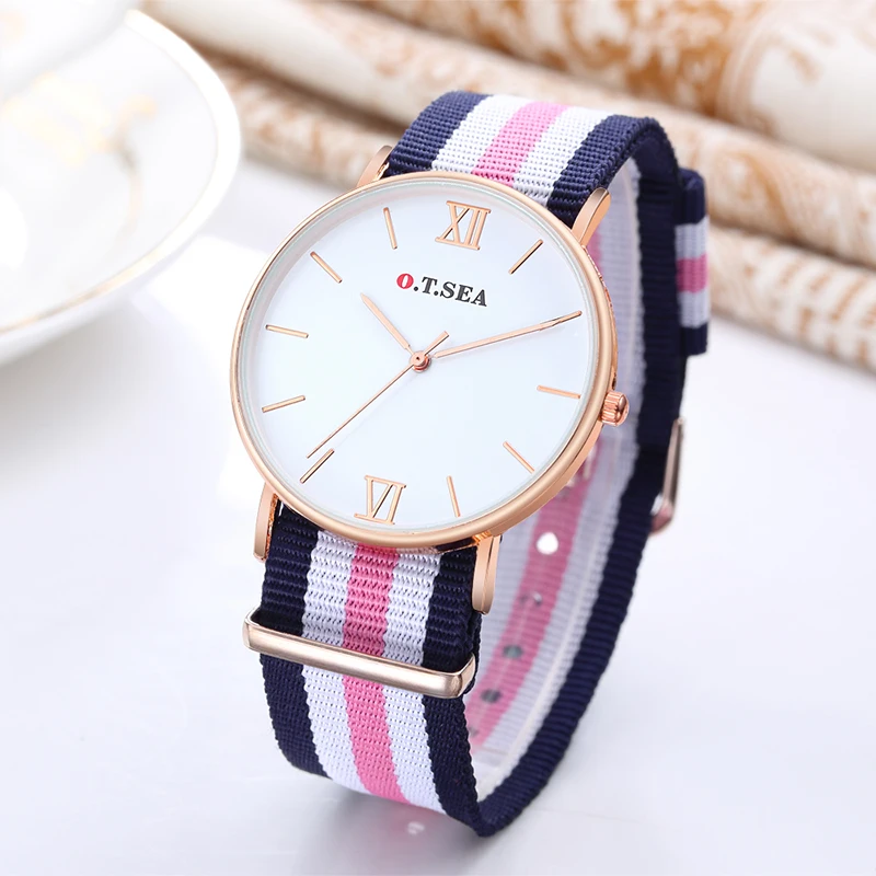 Hot Sales O.T.SEA Brand Soft Nylon Band Watches Men Women Military Sports Quartz Wristwatches Relogio Masculino | Наручные часы