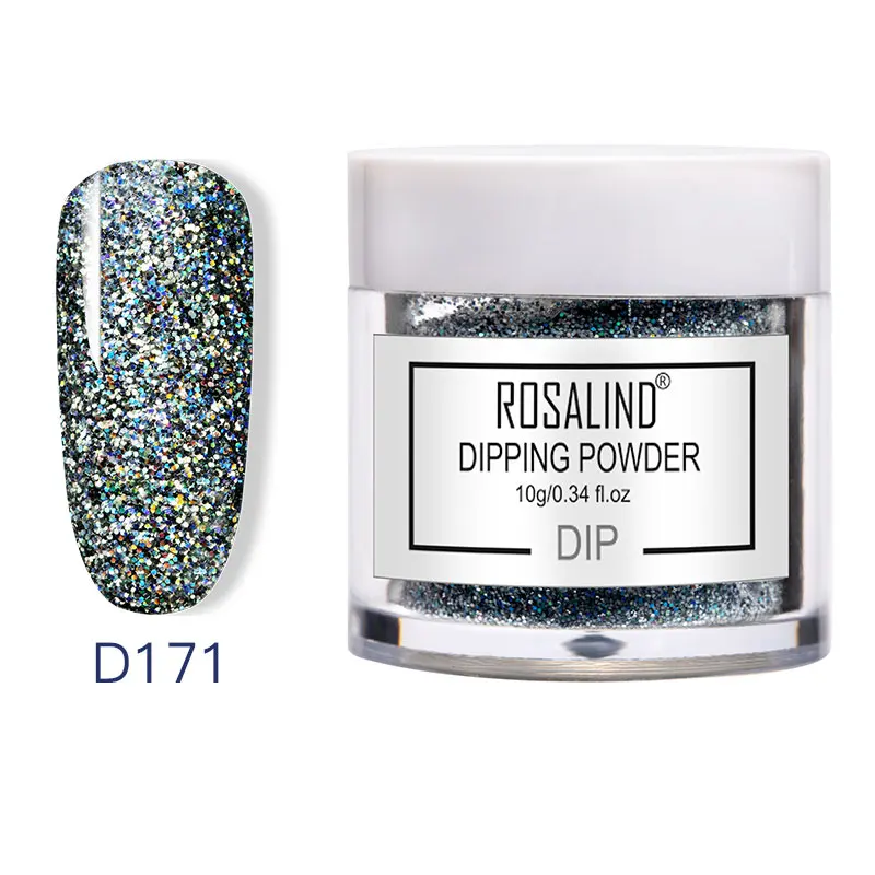 D171 ROSALIND 10 г блеск для ногтей, пудра для маникюра, декоративная хромированная пудра для дизайна ногтей, блестки 12 цветов, блестки NSA - Цвет: D171
