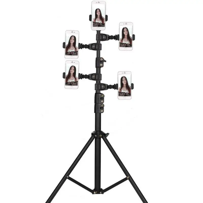 Universal Mobile Phone Mount Holder Stand 360 Degree Rotation Tripod Monopod Clamp Clip for Webcam Live Video Chat Taking Photos
