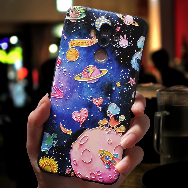 mogunv 3D рельефным принтом кошки из мультфильма и звезд ТПУ для huawei Коврики 10 20 P30 P20 P8 P9 P10 Lite Mini Pro для huawei Nova 3i 2i 3 я 3E 4 4E чехол - Цвет: mogunv