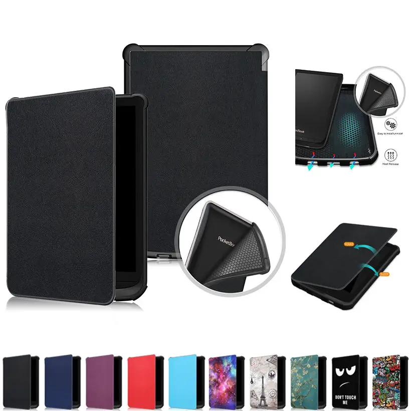 Магнитный чехол для Pocketbook 616/627/632 умный Basic Lux 2/touch 4 силиконовая Мягкая задняя
