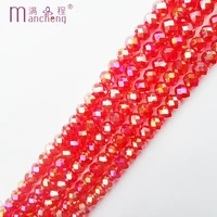 10mm transparent red crystal glass beads hot 10mm red glass crystal charm loose spacer beads for diy jewelry making 70 72 bead