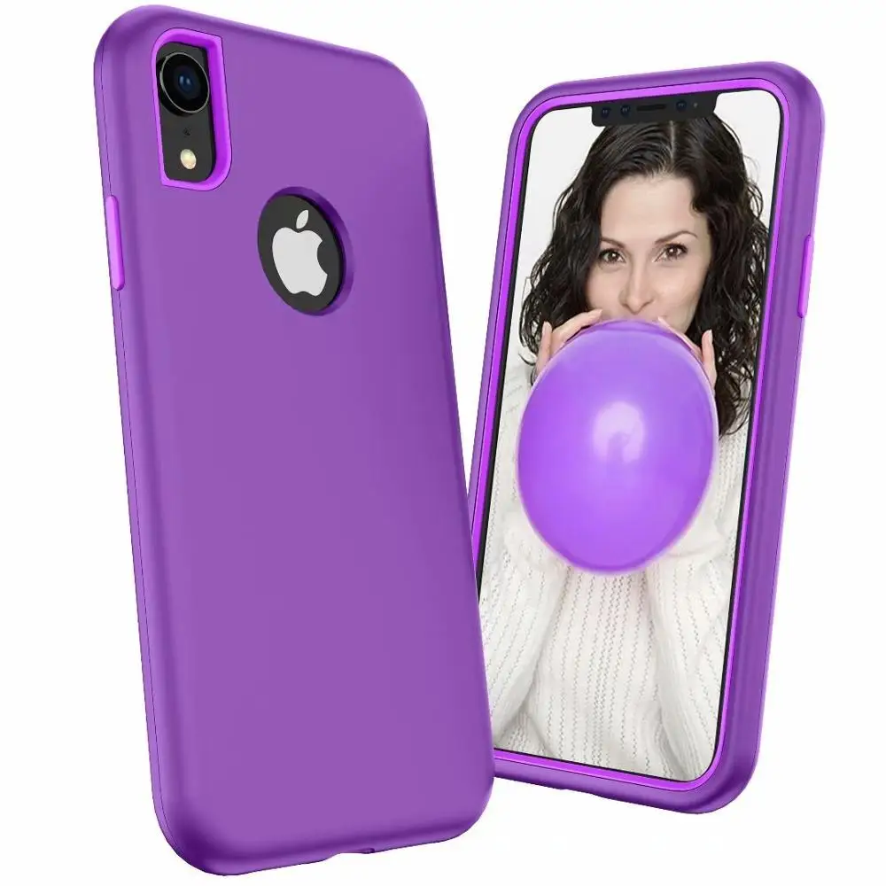purple Роскошный брендовый чехол для Iphone XS Max X XR 7 8 Plus, чехол, полный корпус, ультра TPU+ PC, чехол для телефона samsung Galaxy S10 Plus E Note9 - Цвет: purple