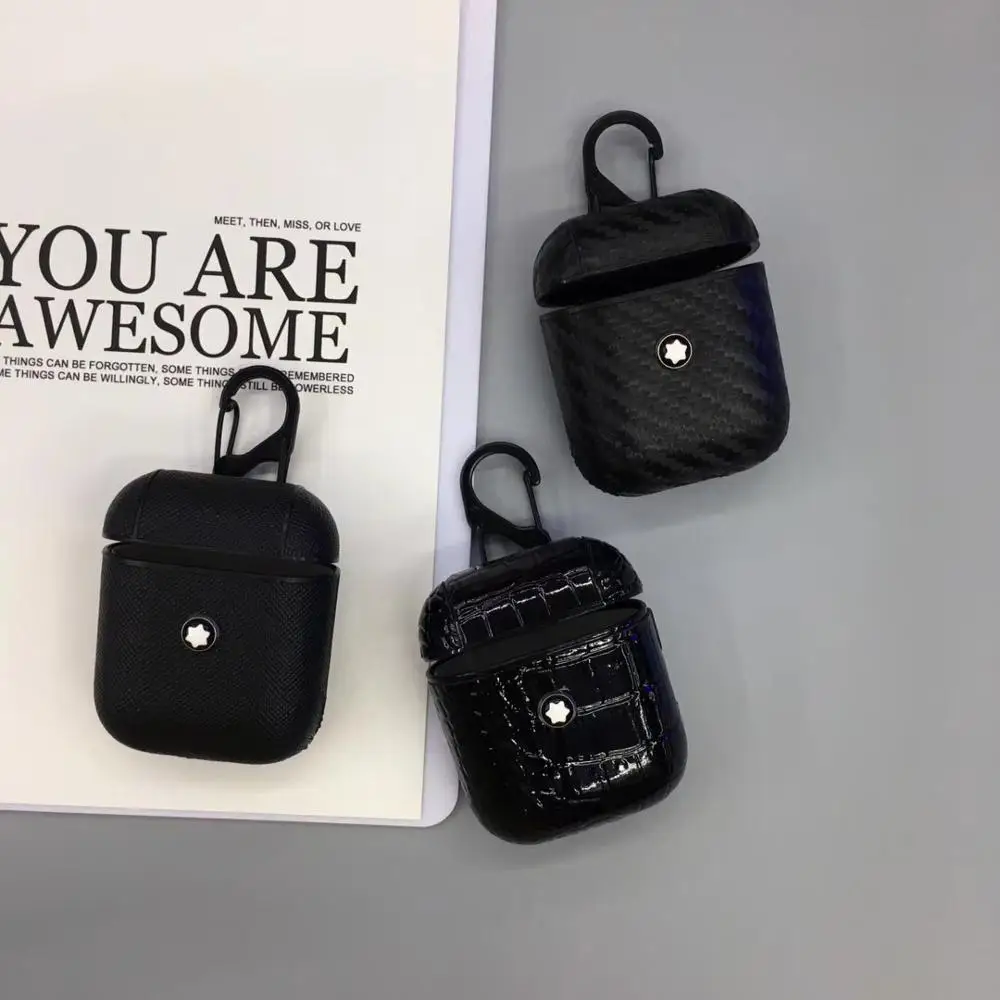 Роскошный бизнес для airpods протектор Кожаный чехол 2 крышка крокодил вязать iphone