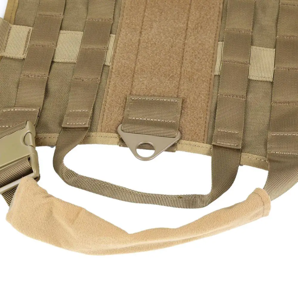 Military Tactical Molle Dog Harness K9 Traning Service Vest Working Canine Hunting With Pulling Handles | Спорт и развлечения