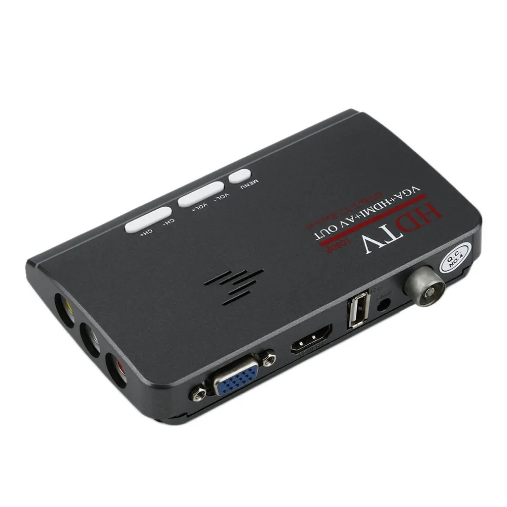 ЕС цифровой наземный HDMI 1080 P DVB-T/T2 ТВ-приставка VGA AV CVBS тюнер Ontvanger Met Afstandsbediening HD DVB-T2
