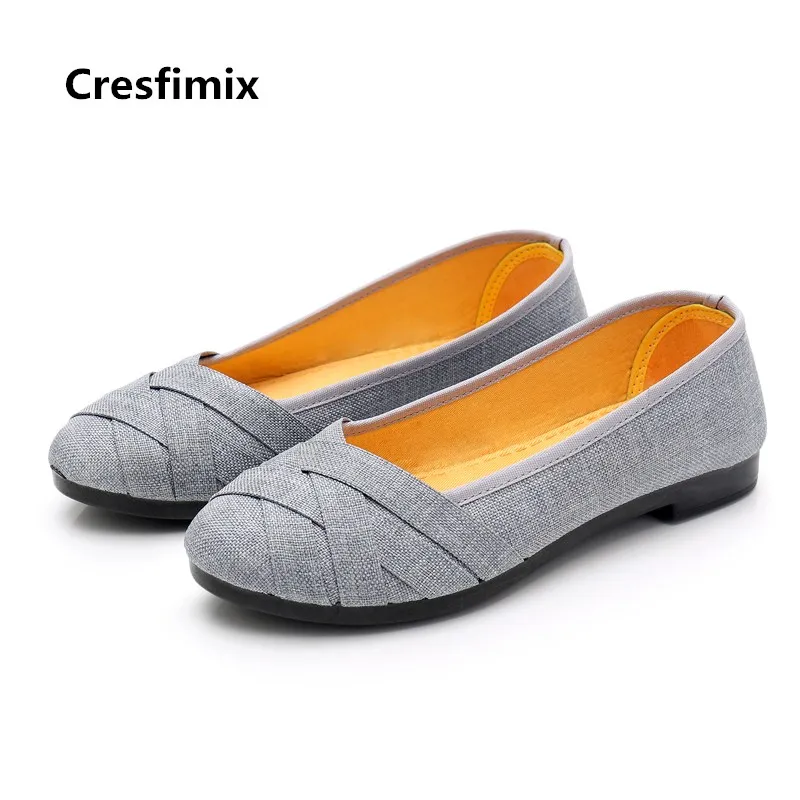 Лоферы Cresfimix женские милая мягкая Летняя обувь без застежки повседневные