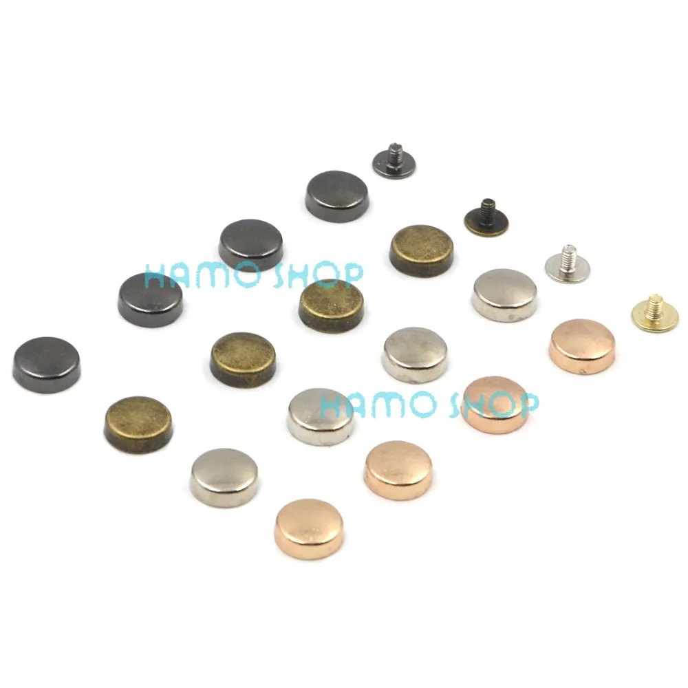 10 шт. круглые плоские заклепки шипы металлический панк рок для рукоделия