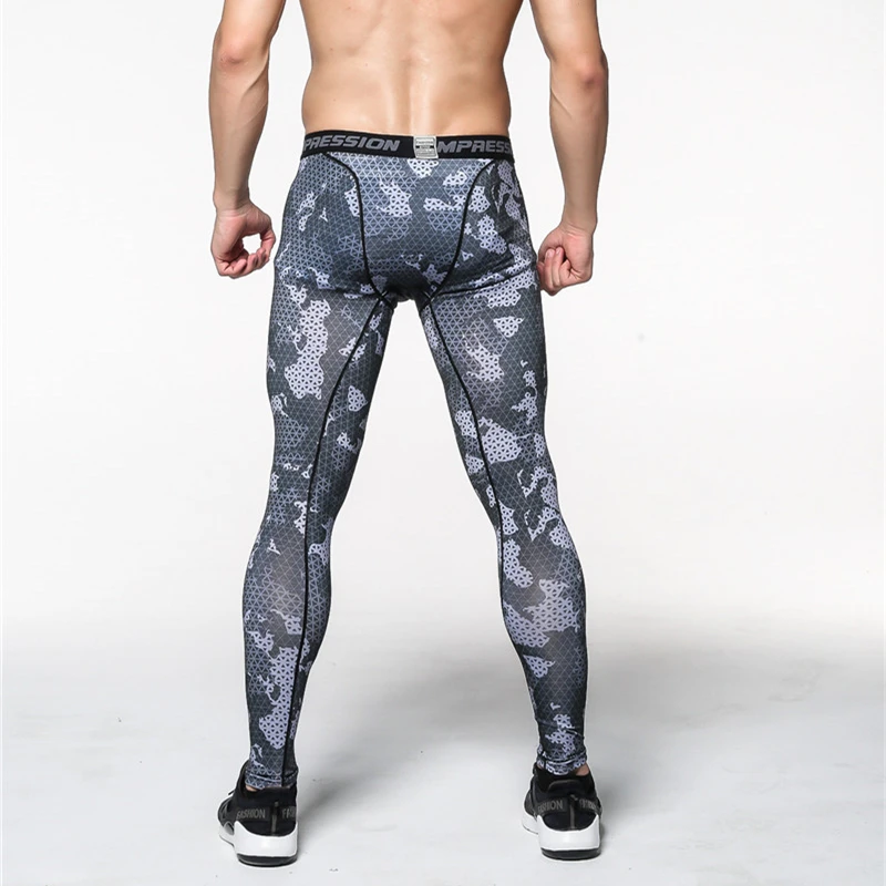 Мужские компрессионные брюки новинка 2020 быстросохнущее боди с 3D принтом