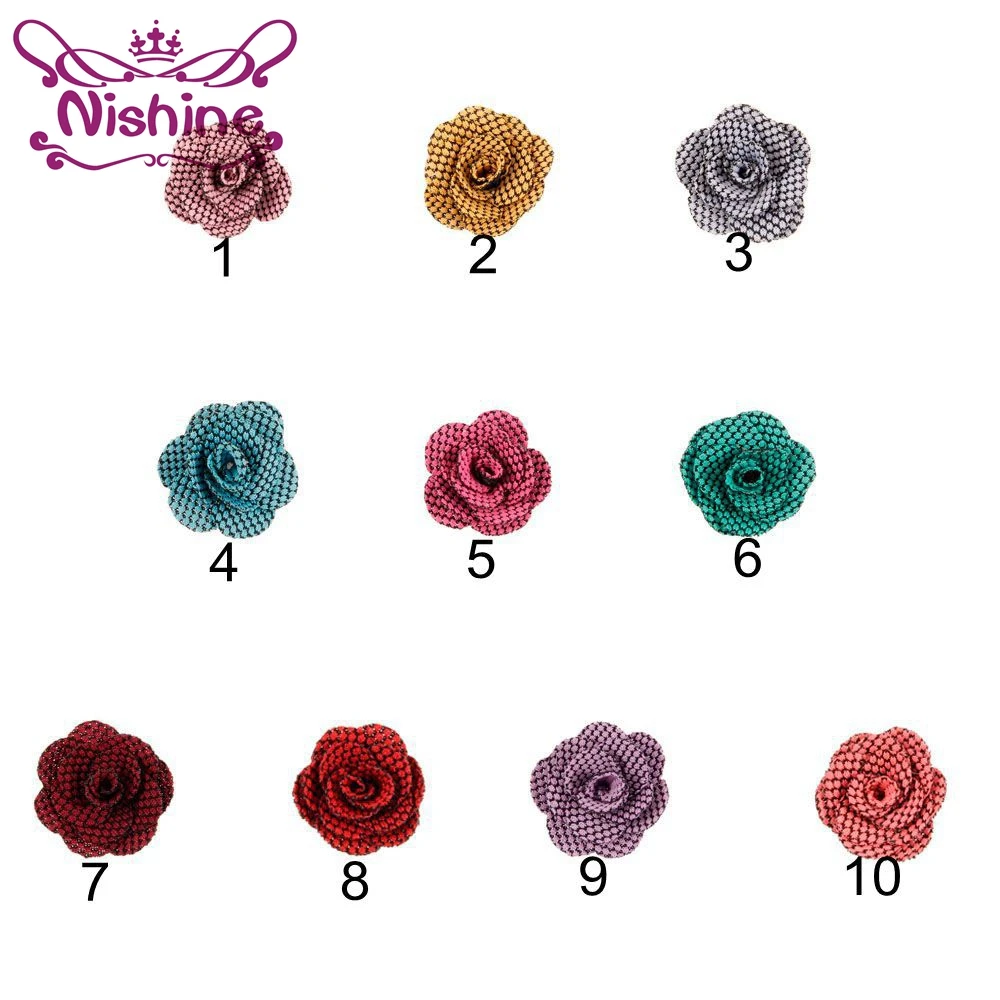 Nishine 120 шт./лот Новинка 1 2 &quotМини Роза льняной цветок плоская задняя часть для DIY