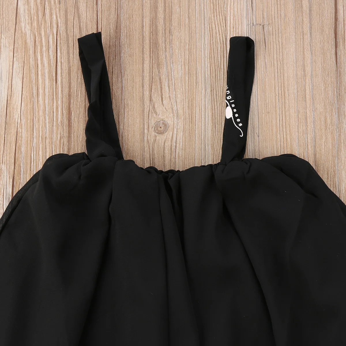 Комплект из 2 предметов для маленьких девочек шифоновая Футболка с оборками на