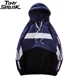 Мужская толстовка с капюшоном в стиле хип-хоп, винтажная цветная толстовка с капюшоном, уличная одежда, хлопковый флисовый пуловер с капюшоном, Осень-зима 2020