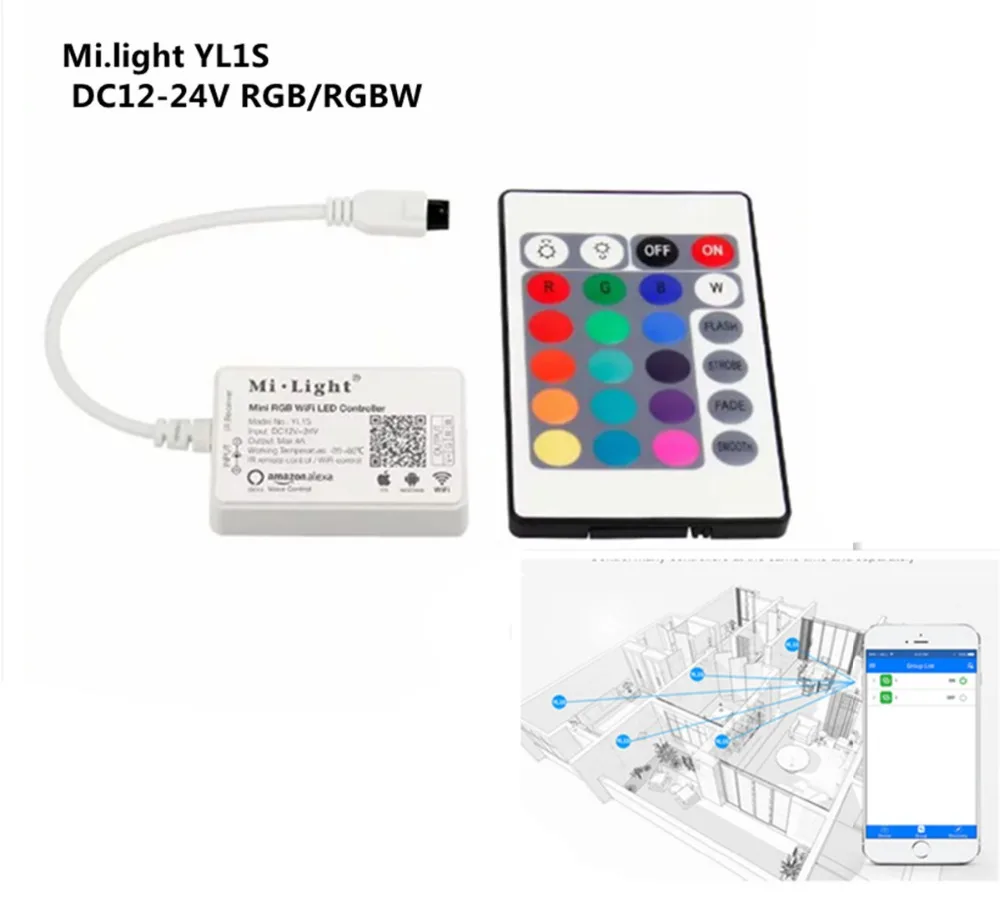 Mi светильник YL1S DC12 24V мини RGB WiFi Смарт приложение светодиодный Управление + ИК