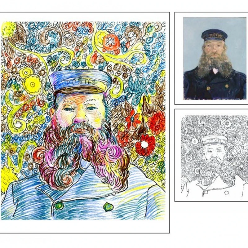 Я художница раскраска для взрослых детей граффити рисунок Раскрашивание книга