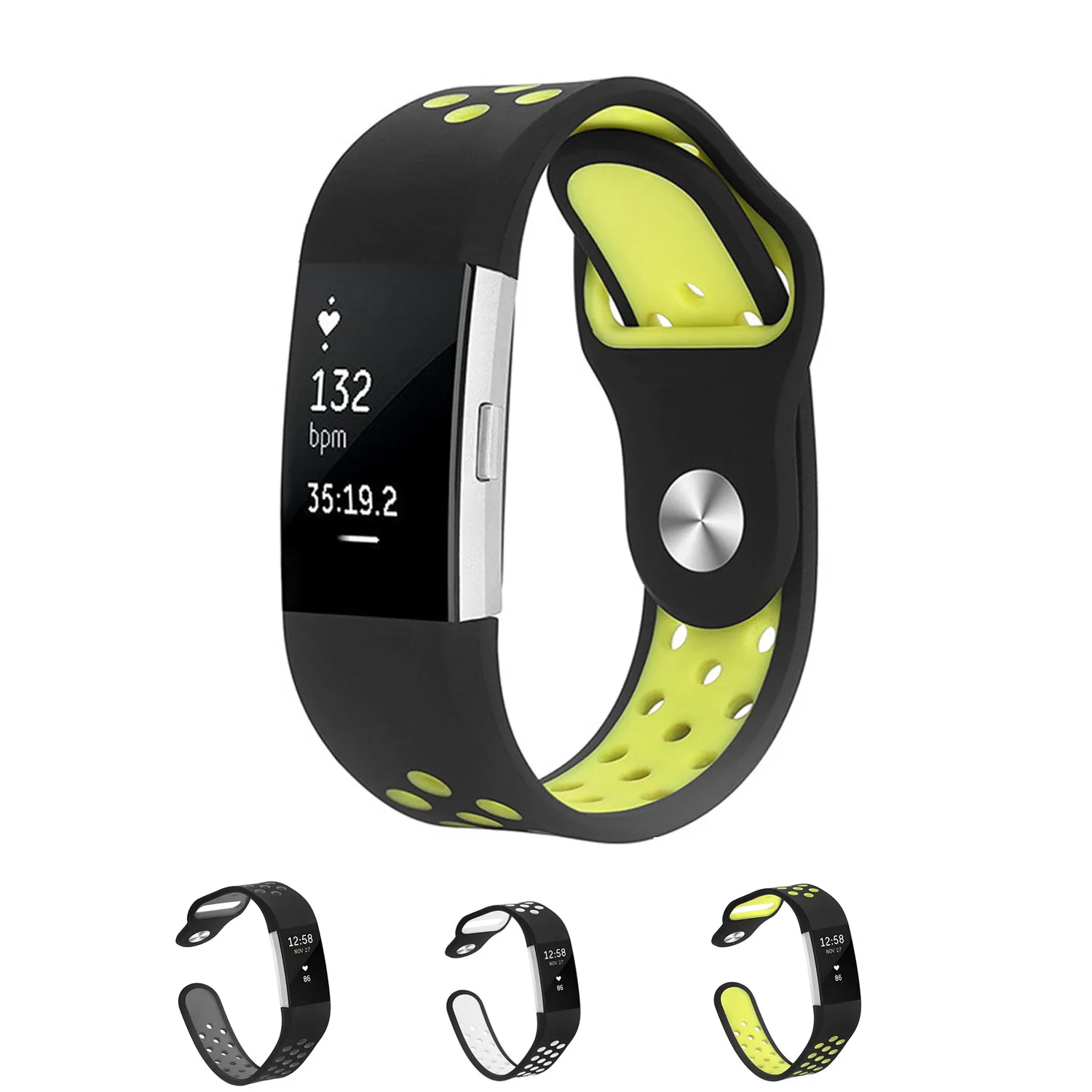 Модные силиконовый ремешок для FitBit Charge 2 диапазона силиконовые регулируемые