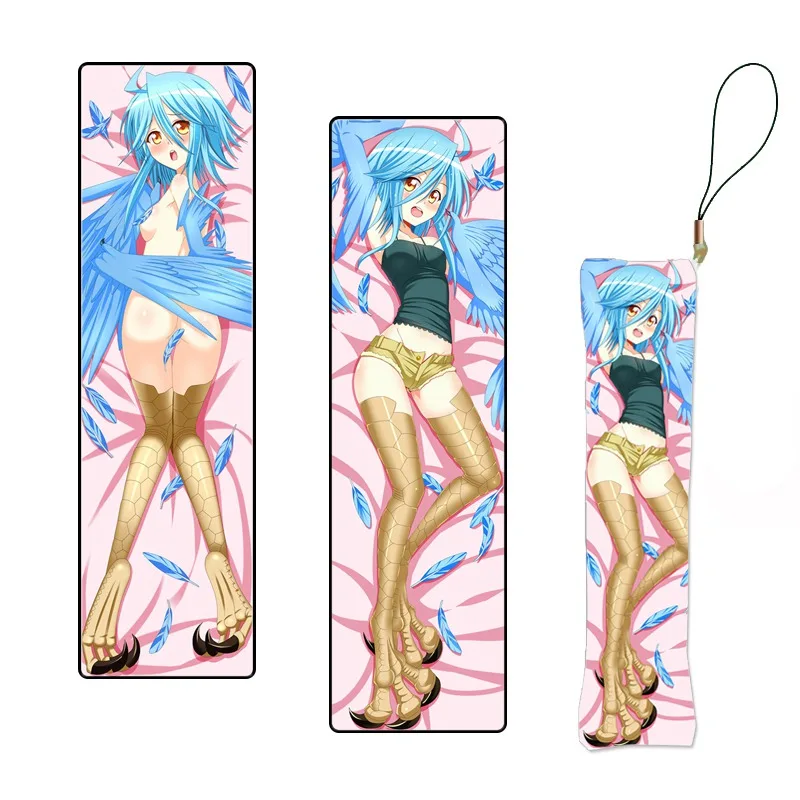 Monster Musume Papi Cute Anime Mini Dakimakura брелок подушка с подвесным орнаментом ремешок для