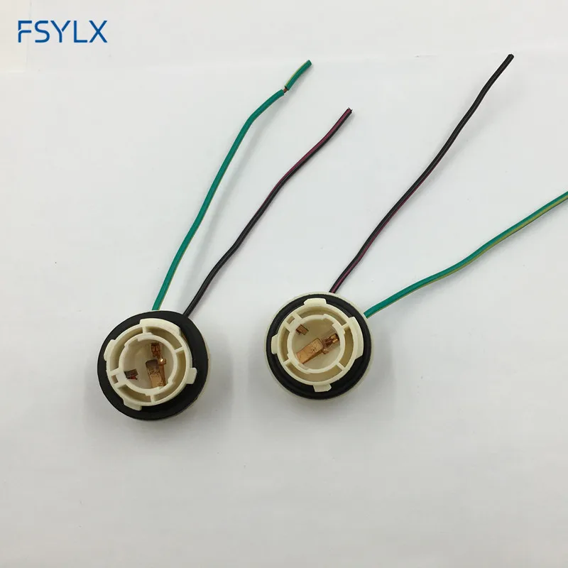 FSYLX P21W 1156 BA15S разъемы для проводки провода светодиодный держатель женской лампы