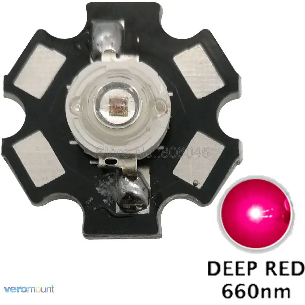 Светодиодный излучатель мощности 660NM 10 шт. 3 Вт глубокий красный для выращивания