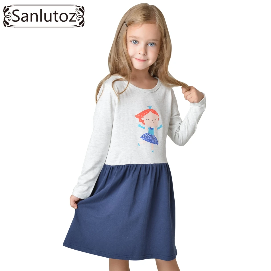 Платье для маленьких девочек коллекция 2017 года детская одежда из хлопка с