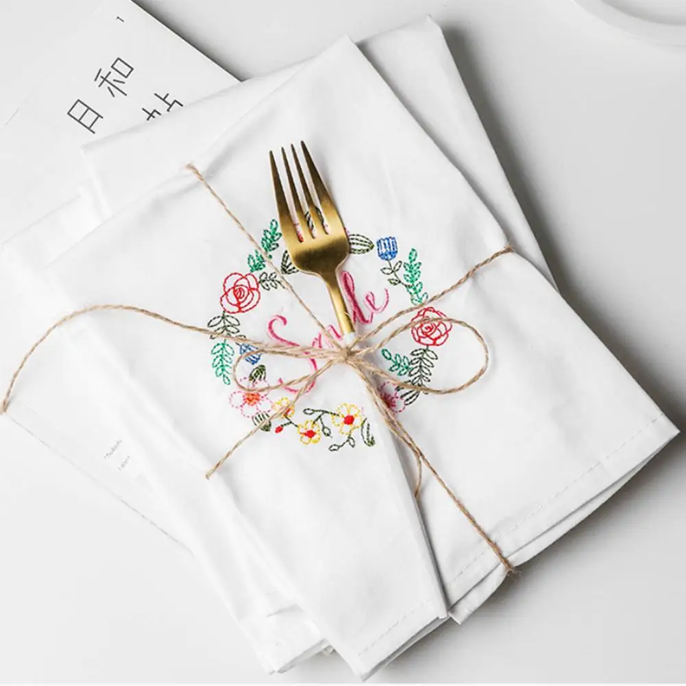 Вышивка свадебные салфетки абсорбирующий хлопок лаконичный высококлассный