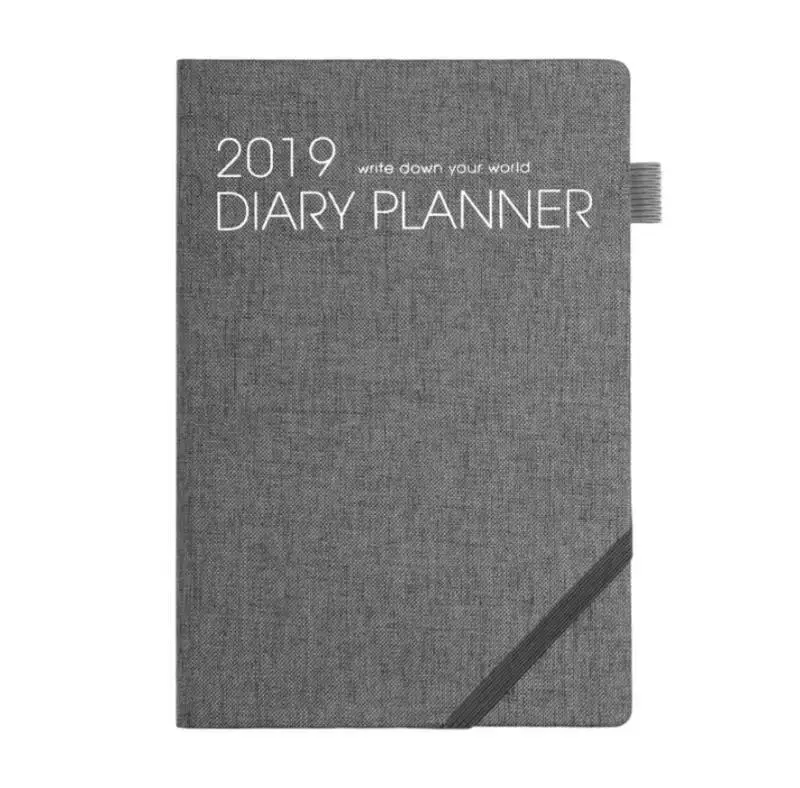 A5 A6Notebook с год ежедневник канцелярские книги подарок на год время Управление Еженедельный планировщик журнал дневник - Цвет: grey