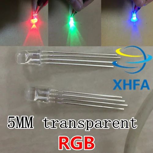 50 шт. 5 мм полноцветный светодиодный RGB красный/зеленый/синий общий катод/анод