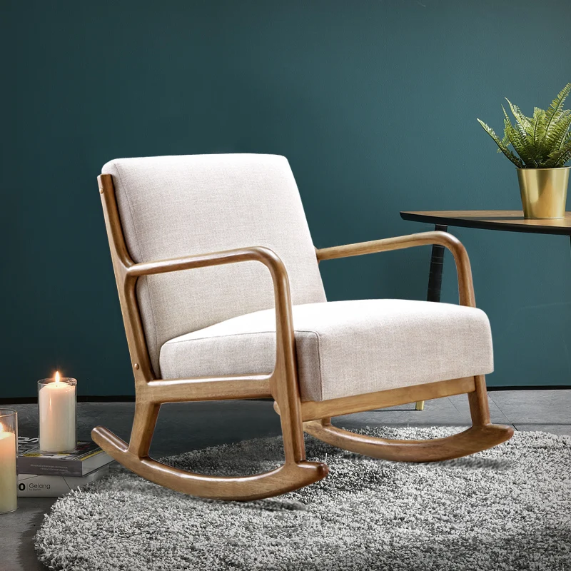 Твердое деревянное кресло качалка для взрослых ленивый диван Одноместный досуга