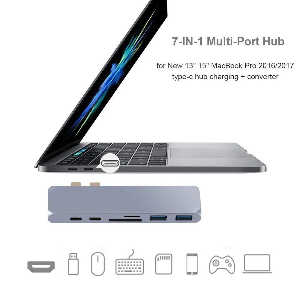 Два порта USB HUB-C типа на 4 K HDMI адаптер док-станция 3 двойной 1 концентратор данных