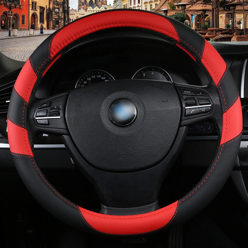 ПУ Кожаный чехол рулевого колеса автомобиля для Volkswagen VW Polo 2000 2013 спортивный