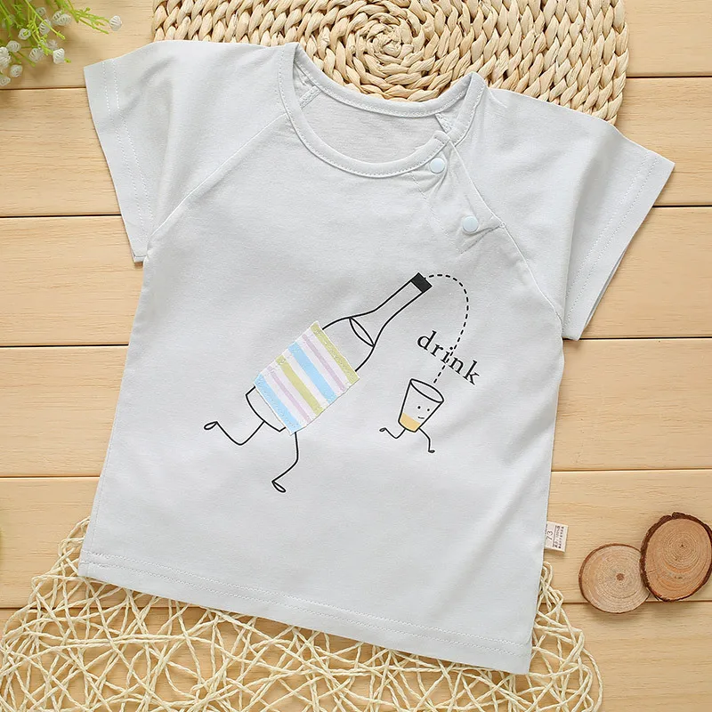 ideacherry Brand Summer Newborn Clothes Baby Short Sleeves T-Shirt Boys Girls Single Shirt Children 0-1 Years Old | Детская одежда и