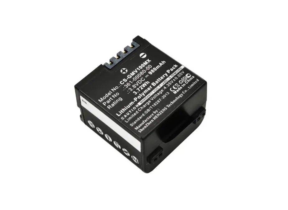 Аккумулятор Cameron Sino 980 мАч для батарей GARMIN Virb X Compact VIRB XE 010-12256-01 361-00080-00 | Мобильные