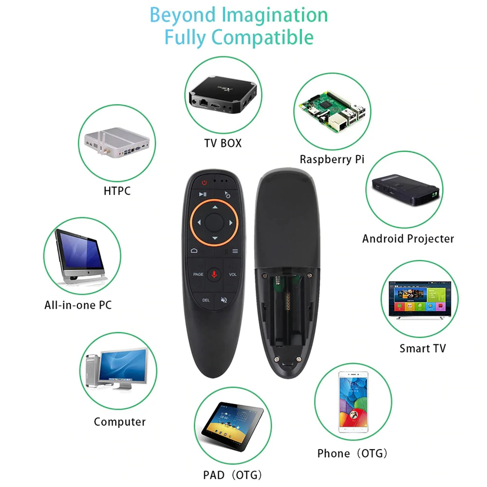 G10 голосовой Air mouse2.4ггц беспроводной 6 осевой Гироскопический микрофон ИК пульт