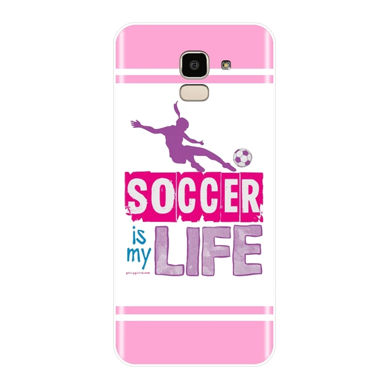 Футбол мягкий чехол для телефона из силикона Samsung Galaxy J2 J5 J7 Prime J4 J6 J8 плюс 2018 задняя