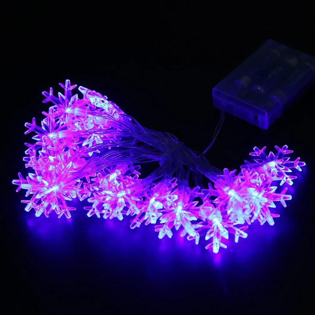 ICOCO 6.89ft 2.1m 20 LED Snowflake Fairy String Light Battery Operated Night for Xmas Wedding Patio Garland Party Decor | Лампы и