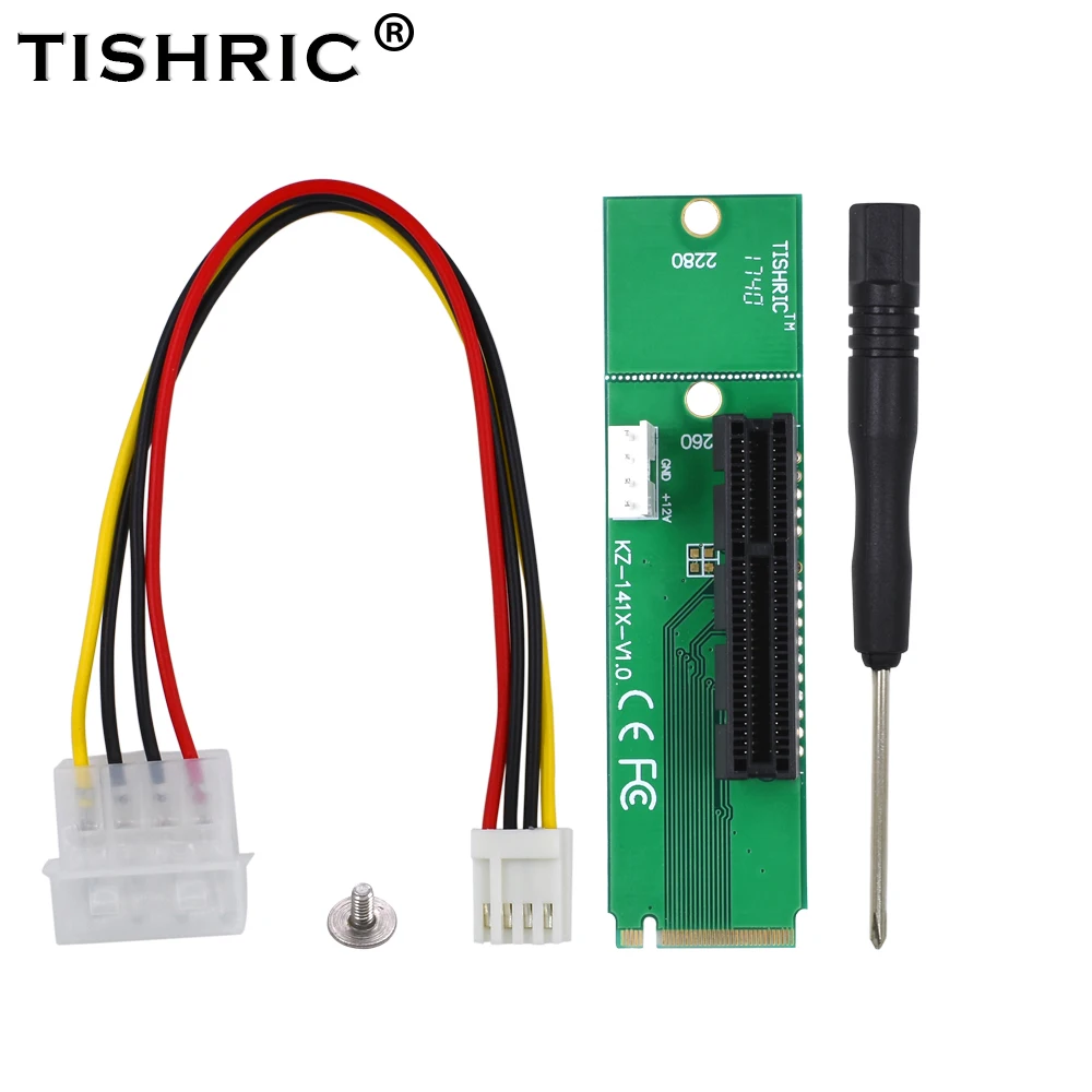 TISHRIC 10 шт. GFF Male To Female M.2 ключ M2 Pci e 4x 1x слот PCIE мультипликатор для BTC Mining конвертер