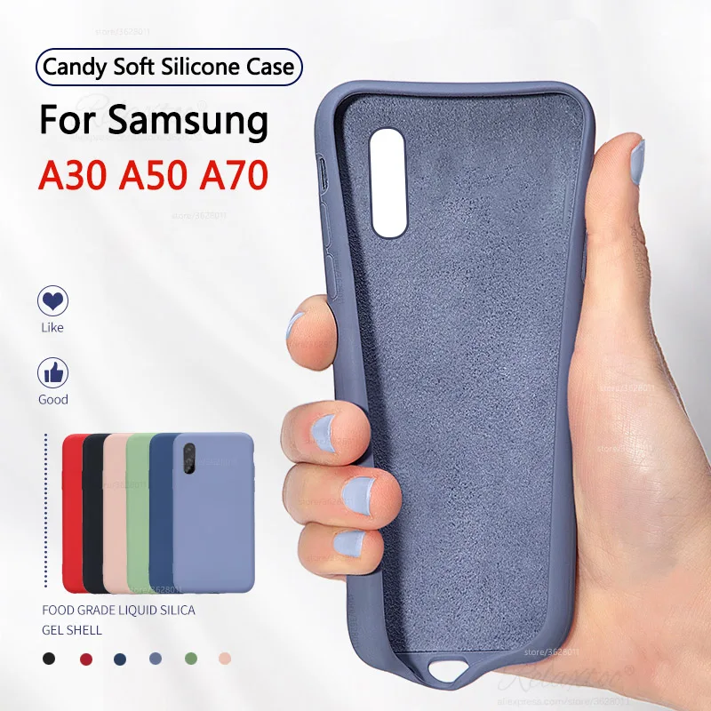 Мягкий жидкий силиконовый чехол для Samsung Galaxy A70 A50 A40 A30 A10 телефона samsung A 30 40 50 70 A705F